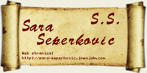 Sara Šeperković vizit kartica
